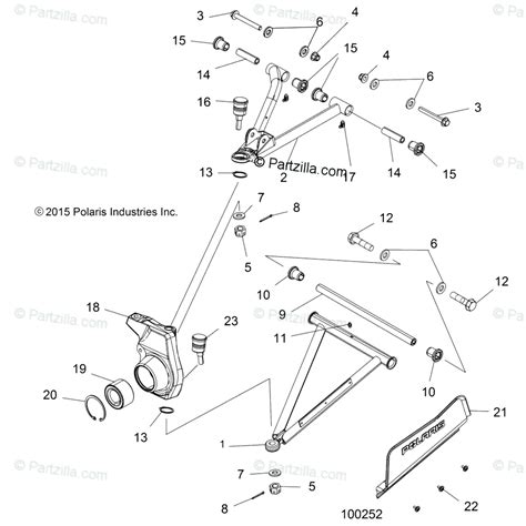 Polaris ATV 2016 OEM Parts Diagram for Suspension - Front | Partzilla.com