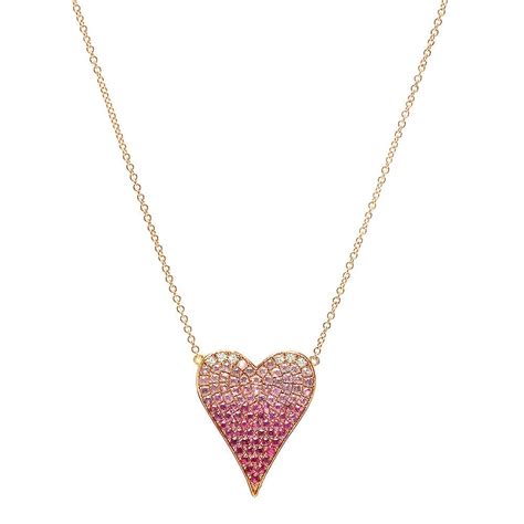 Pink Ombre Heart Necklace