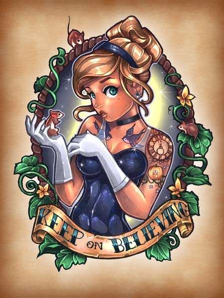 The Art Prints Show You Charming Disney Princesses with Tattoos | Gadgetsin