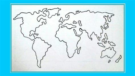 World Map / How To Draw a Simple World Map / Easy Drawing. - YouTube