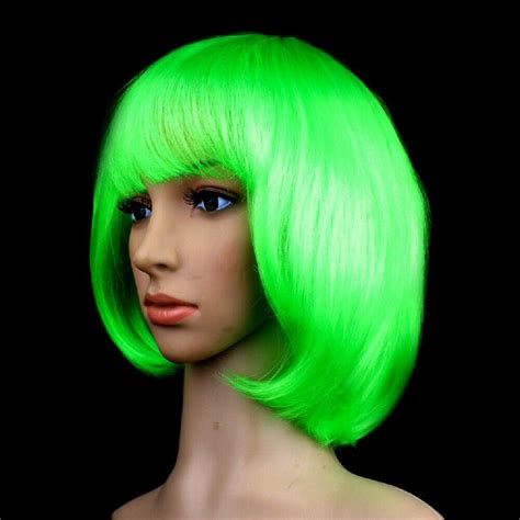 15 Colors Women Lady Short Straight Hair Full Wigs Cosplay Party Bob Hair Wig US | eBay