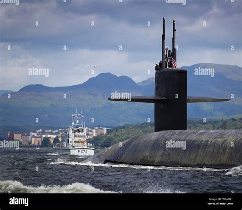 The U.S. Navy Ohio-class ballistic-missile nuclear submarine USS Alaska arrives for a port visit ...