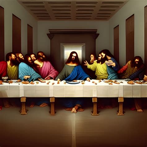 Jesus’s last supper - AI Generated Artwork - NightCafe Creator