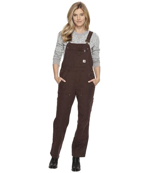 Lyst - Carhartt Crawford Double Front Bib Overalls (dark Brown) Women's Overalls One Piece in Brown