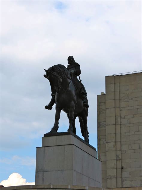 Equestrian statue of Jan Zizka in Prague Czech Republic