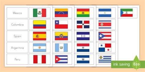 Hispanic Heritage Month Flags Printable