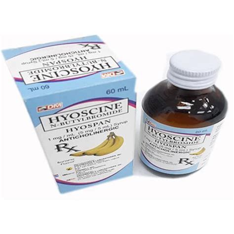 HYOSPAN Hyoscine N-Butylbromide 1mg / mL (5mg / 5mL) Syrup 60mL Banana ...