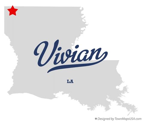 Map of Vivian, LA, Louisiana