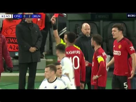 Marcus Rashford Red Card ♦️Copenhagen vs Manchester United (2-2) Rashford Mistake Tackle VAR AT ...