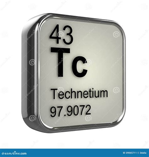 3d Technetium Element Stock Illustration - Image: 39065711