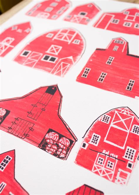 Red Barn Painting Red Barns Art Red Barn Print Watercolor - Etsy