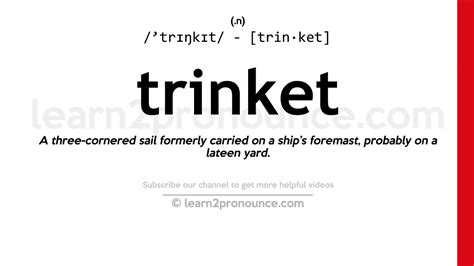 Pronunciation of Trinket | Definition of Trinket - YouTube