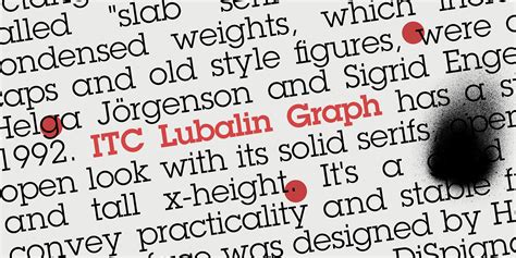 ITC Lubalin Graph - Font | Behance