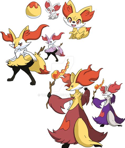 653, 654 and 655 - Fennekin Evolutionary Line by Tails19950 on DeviantArt