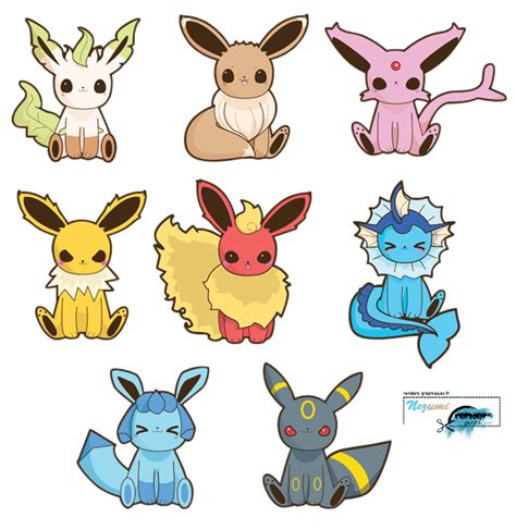 Chibi Eevee Evolution by Chibi-Gaia on DeviantArt