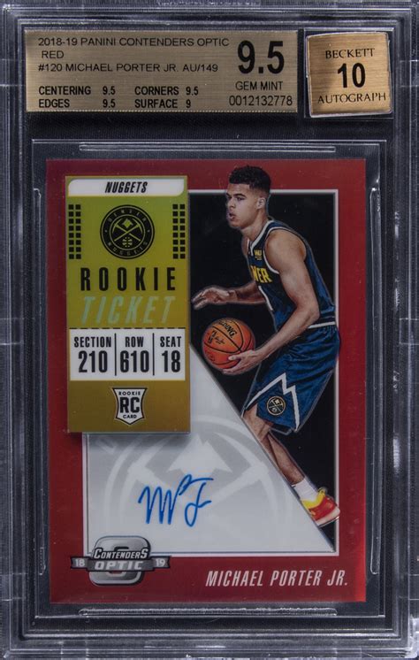 Lot Detail - 2018-19 Panini Contenders Optic Red #120 Michael Porter Jr ...