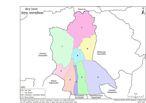 Map of Letang Municipality, Morang, Nepal – Nepal Archives