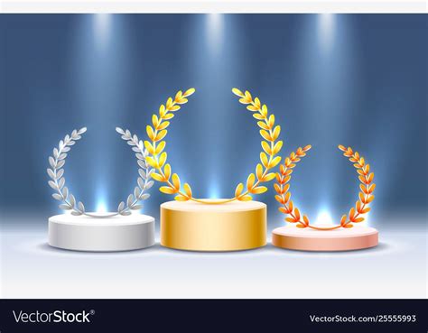 Stage podium scene with for award ceremony Vector Image , #ad, #scene, #podium, #Stage, #award # ...