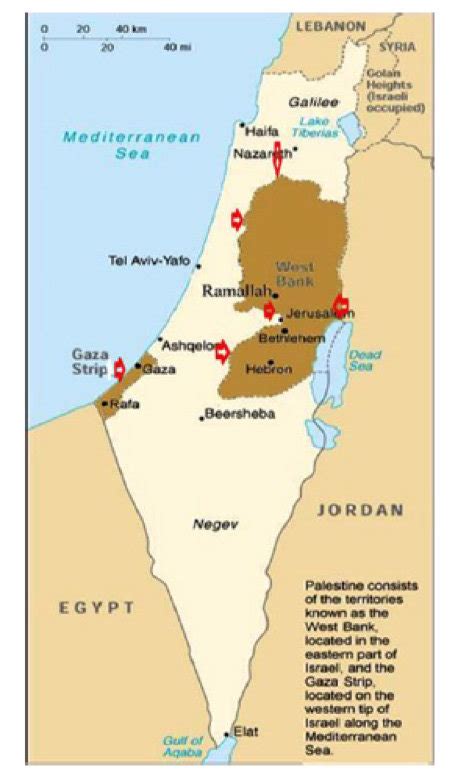 -Palestinian Territories map today | Download Scientific Diagram