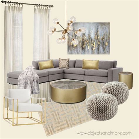 Room Styling: Gold and Beige Living Room | | Decoración de sala de tv, Decoración de unas ...