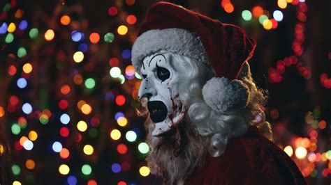 4052b | Terrifier 3, Santa, Art the Clown, 4K Wallpaper PC Desktop