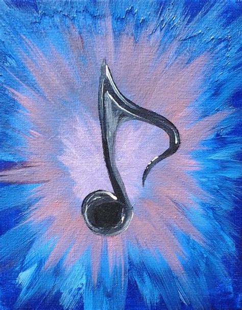 Music Note Canvas Painting at PaintingValley.com | Explore collection of Music Note Canvas Painting