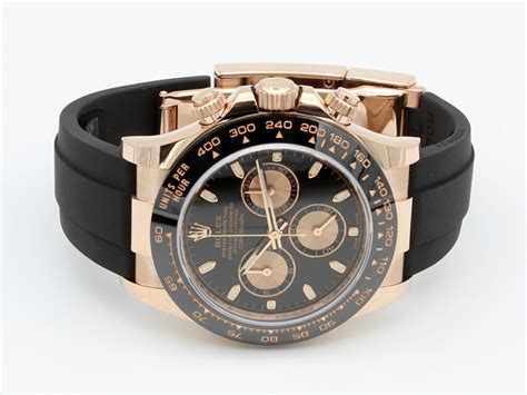 Rolex Daytona 18k Rose Gold Oysterflex Rubber Strap 116515LN