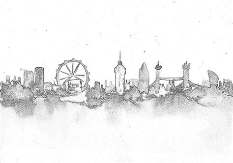 London skyline #1 Drawing by Sweeping Girl - Pixels