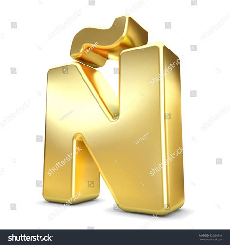 3d Gold Metal Letter Enie Isolated Stock Illustration 325898939 ...