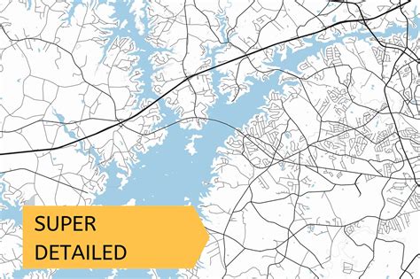 Printable Map of Lake Hartwell Georgia and South Carolina - Etsy