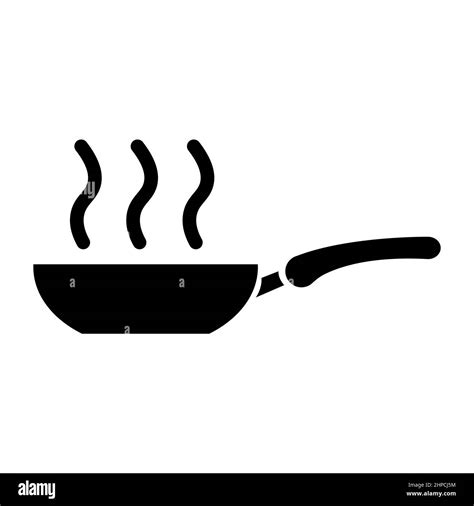 Frying pan isolated on white background. Frying pan. Silhouette symbol ...