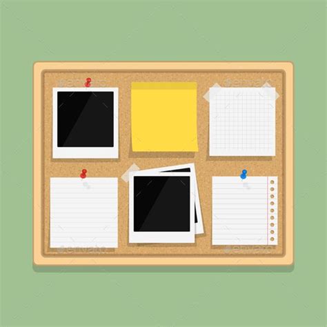 Bulletin Board | Flat design illustration, Sticky paper, Bulletin boards