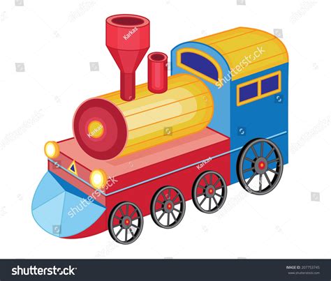 Cute Toy Train Vector Illustration Stock Vector (Royalty Free ...