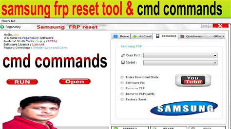 samsung frp reset tool & cmd commands use any android - YouTube