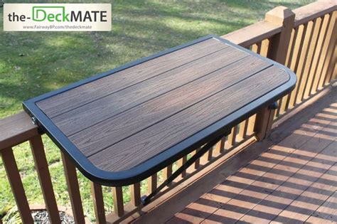 FAIRWAY introduces The DeckMATE Deck Railing Table!!! Easily and Securely Attaches to ANY ...