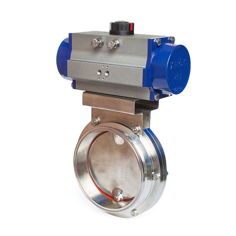 Pneumatic Actuated Sanitary Butterfly Valve - Buy Pneumatic Actuated ...