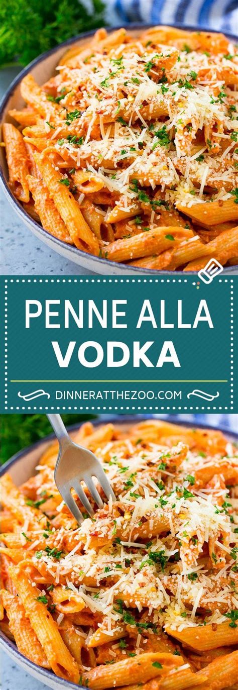 This Penne alla Vodka is tender penne pasta tossed in a rich and delicious tomato, vodka and ...
