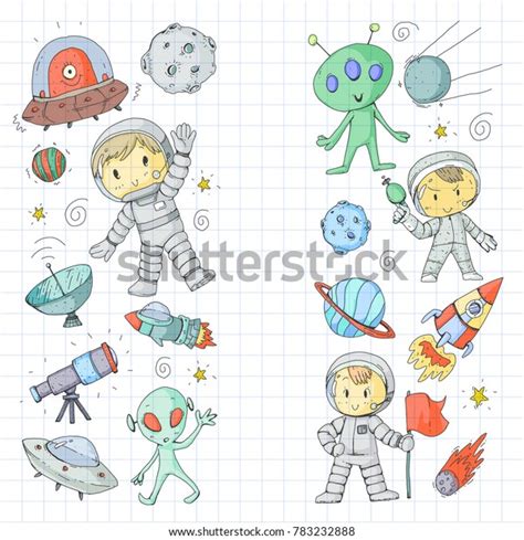 Moon Surface Kindergarten Children Play Space Stock Vector (Royalty ...