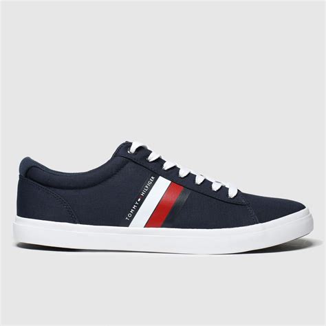 Tommy Hilfiger Navy Essential Stripes Sneaker Trainers - ShoeFreak