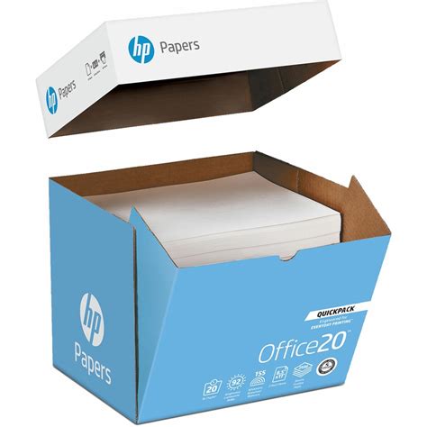 HP Papers Office20 Quick Pack Copy & Multipurpose Paper - Letter - 8 1/2" x 11" - 20 lb Basis ...