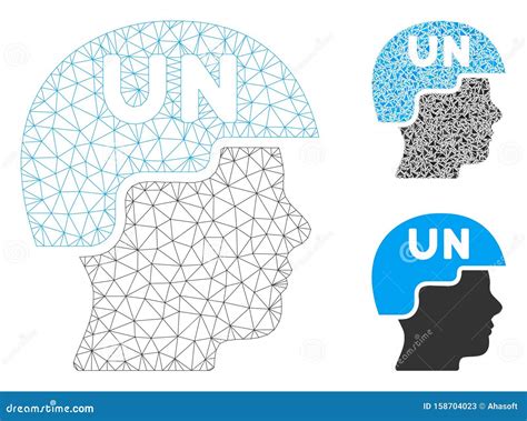 United Nations Soldier Helmet Vector Mesh Network Model and Triangle ...