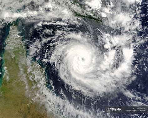 Satellite view of tropical cyclone Ingrid over Cape York Peninsula, Australia. — weather ...