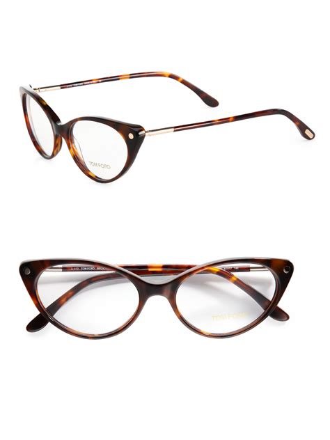 Tom ford Modern Cat's-eye Optical Glasses in Black | Lyst