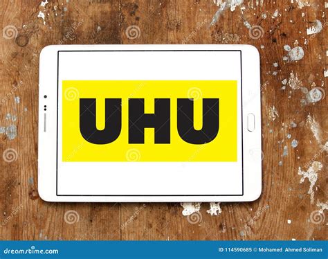 UHU company logo editorial image. Image of motto, company - 114590685