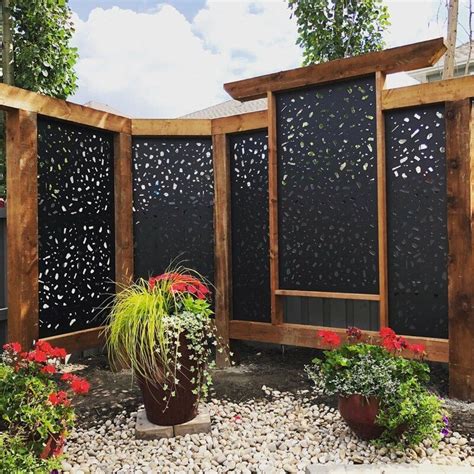 Hideaway Screens 6 ft. H x 3 ft. W River Rock Metal Privacy Screen | Wayfair | Backyard ...