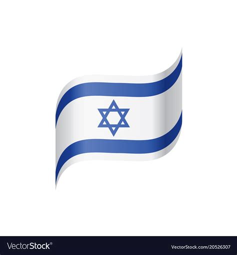 Israel flag Royalty Free Vector Image - VectorStock