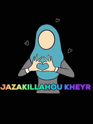 Jazakallahu Khairan Kathira Syukran Jazilan Gif - Animated Jazakallah Khair - Awur Dam