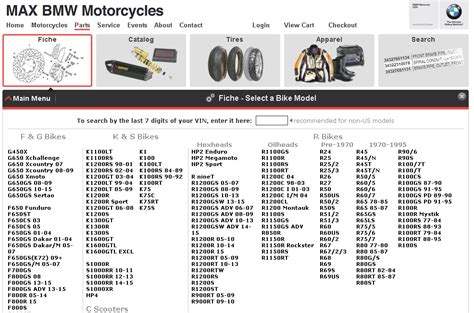 MAX BMW Motorcycles Parts & Advice: A Superior Motorcycle Deserves a Superior Fiche