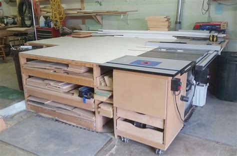 Table saw outfeed table/assembly table/router table/plywood storage ...