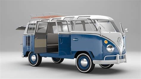 Volkswagen T1 With Full Interior 3D model | CGTrader